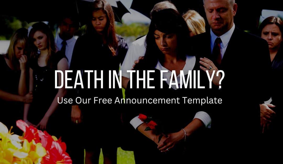 Death Announcement Template